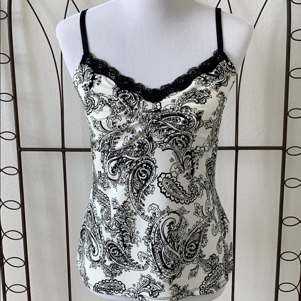 White House Black Market Camisole with Lace Trim